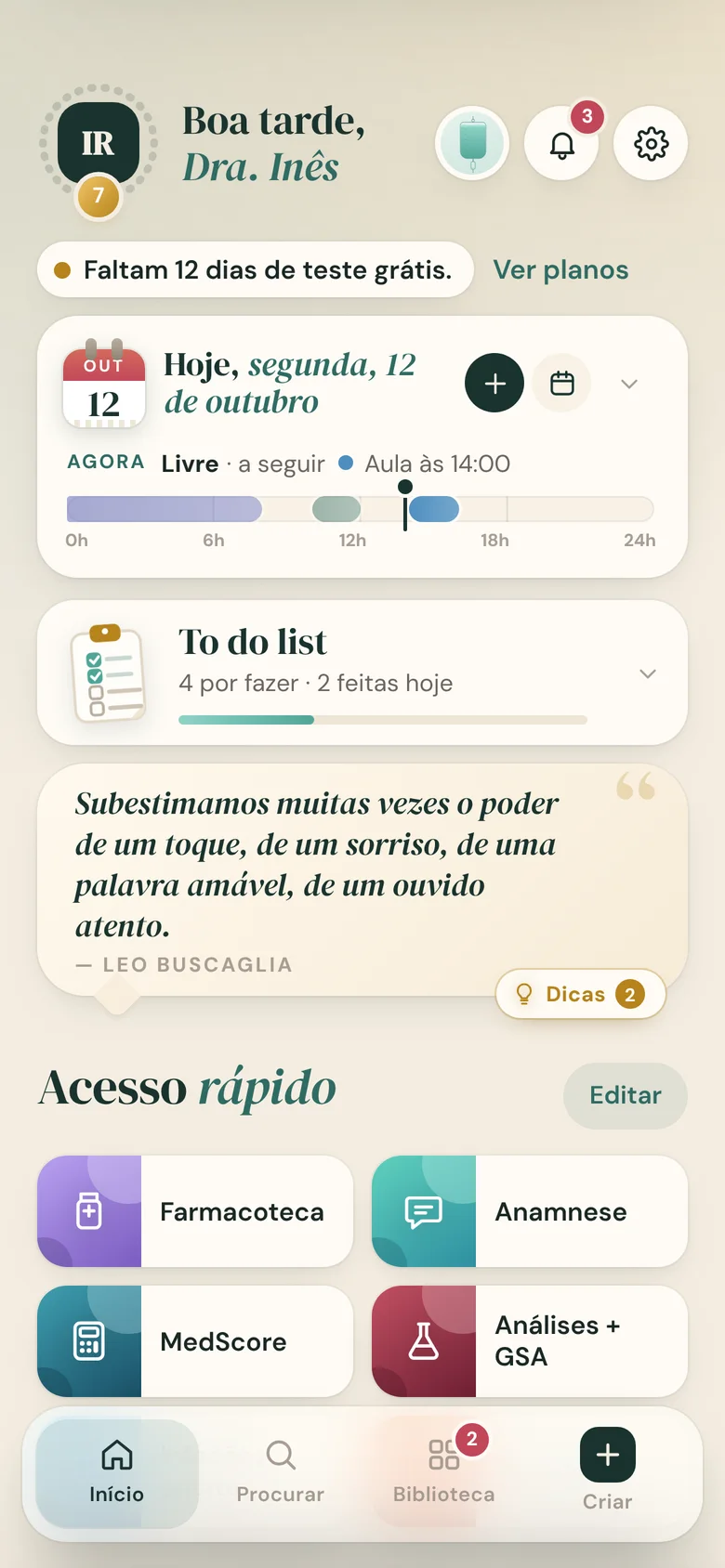 Início da All-in Med no telemóvel